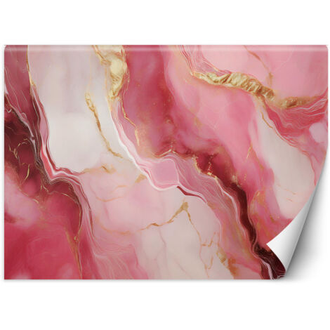 Fototapete Rosa Marmor Stein Elemente Gold 350x245 cm (1/5)