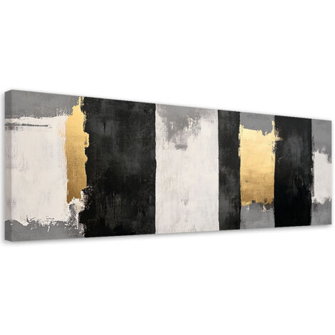 Wandbild Geometrische Abstrakt Glamour Gold 90x30 cm (1/5)