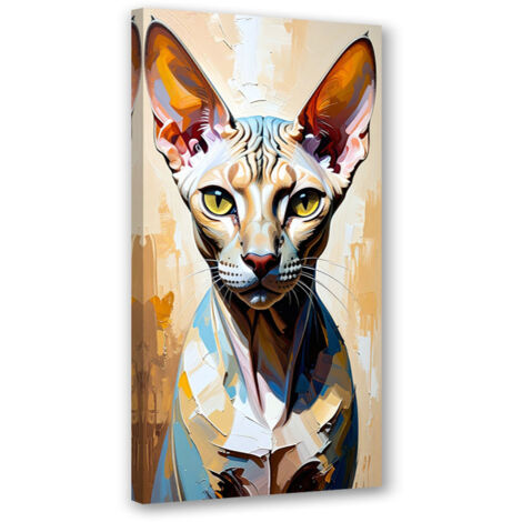 Wandbild Sphinx bunte Katze 40x80 cm (1/5)