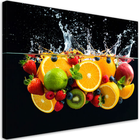 Wandbild Exotische Früchte in Wasser 60x40 cm (1/5)