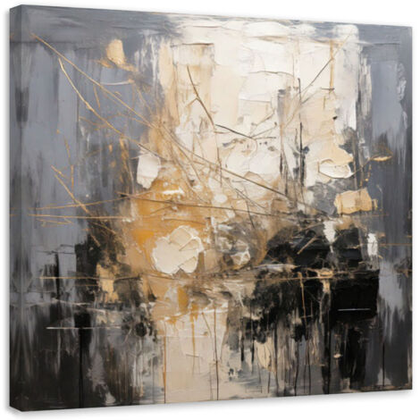 Wandbild Abstraktion Impasto-Technik Grau 30x30 cm (1/5)