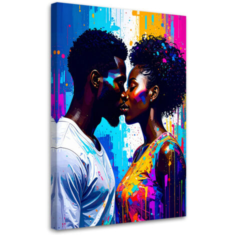 Wandbild Kuss Liebe Paar 70x100 cm (1/5)