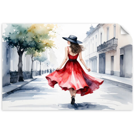 Selbstklebendes Poster – Wandsticker Banksy Flower Thrower Street Art 60x40 cm