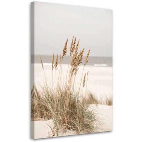 Wandbild Strand Meer Pflanzen Natur beige 60x90 cm