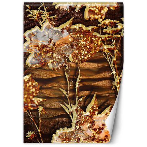 Fototapete Blumen aus Goldbrokat 150x210 cm (1/5)