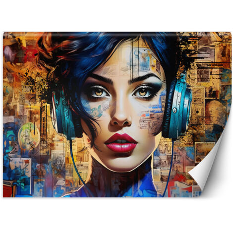 Fototapete Frau Musik Abstraktion 350x245 cm (1/5)