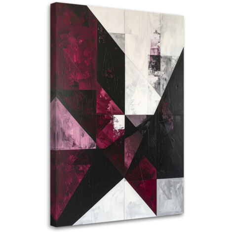 Wandbild Abstraktion in Burgundertönen 60x90 cm (1/5)