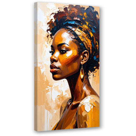 Wandbild Glamouröses Porträt einer afrikanischen Frau 40x80 cm (1/5)