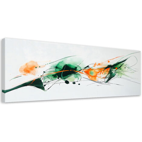 Wandbild Abstrakt Bunte Flecken Aquarell 90x30 cm (1/5)