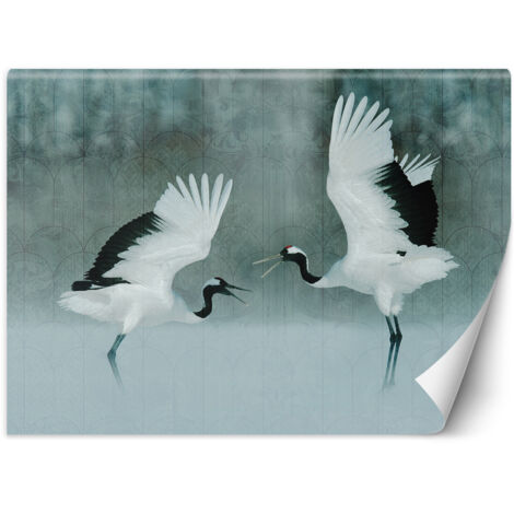 Fototapete Kraniche Vögel wie gemalt 300x210 cm (1/5)