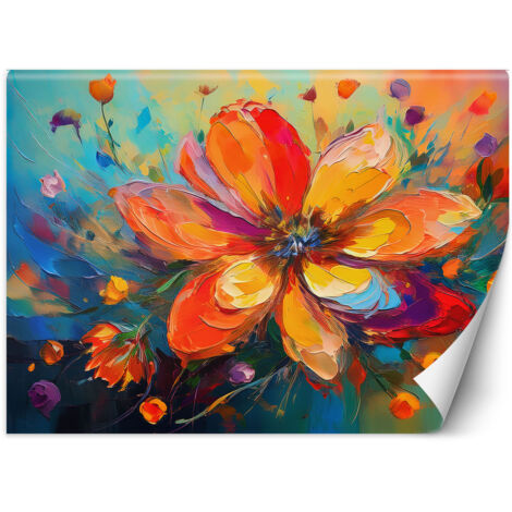 Fototapete Farbige Blumen Abstraktion 300x210 cm (1/5)