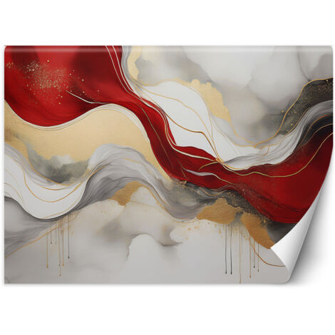 Fototapete Marmor Textur Rot 250x175 cm (1/5)