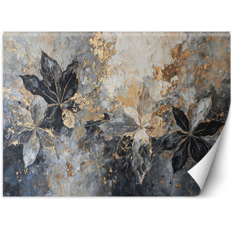 Fototapete Blätter Abstrakte Textur Gold 250x175 cm (1/5)