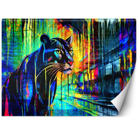 Fototapete Panther Tiere Abstraktion 250x175 cm (1/5)