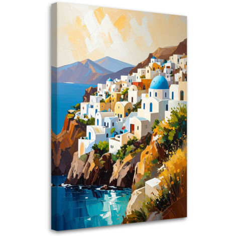 Wandbild für das Wohnzimmer Santorini Griechenland Landschaft 70x100 cm
