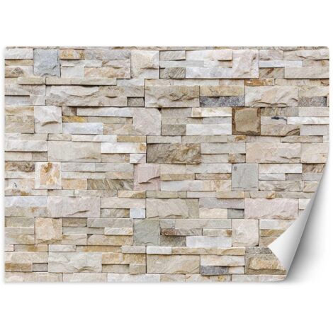 Fototapete, Beige Sandsteinwand – 100x70