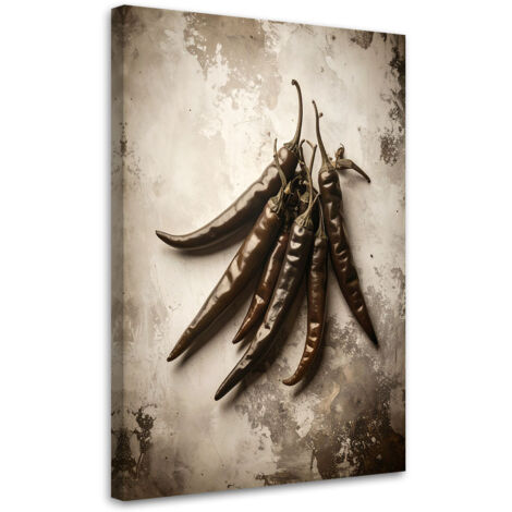 Wandbild Paprika im Vintage-Stil 60x90 cm (1/5)