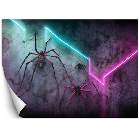 Fototapete Spinne Neon Abstraktion 200x140 cm (1/5)