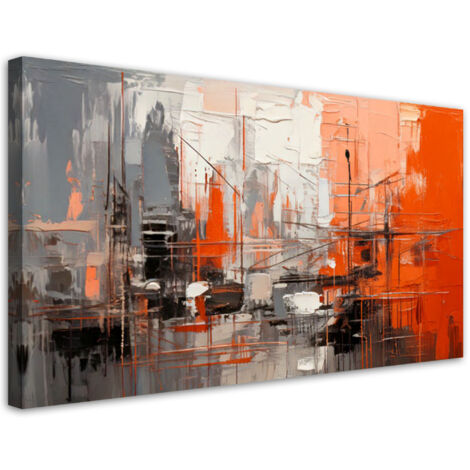 Wandbild Abstraktion Grau Urban 80x40 cm (1/5)