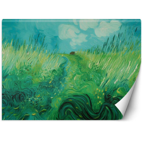 Fototapete Feld mit grünem Weizen - V. van Gogh 350x245 cm (1/5)