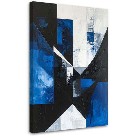 Wandbild Abstraktion geometrische Formen blau 60x90 cm (1/5)