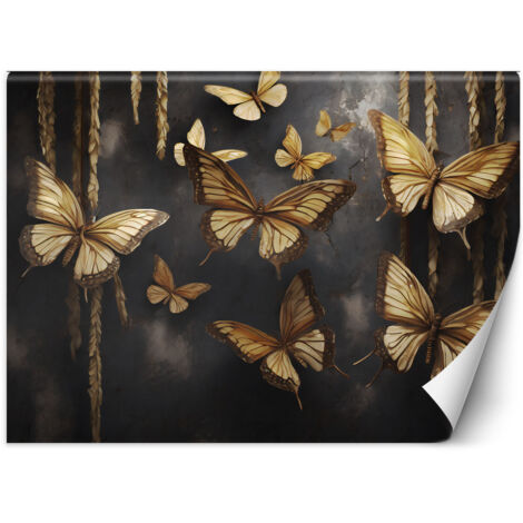 Fototapete Goldene Schmetterlinge 250x175 cm (1/5)