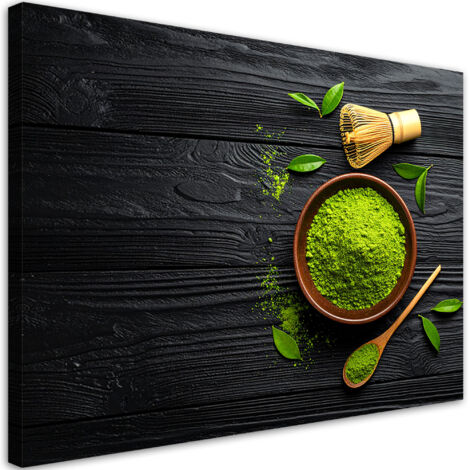 Wandbild Matcha in einer Schale Tee 90x60 cm (1/5)