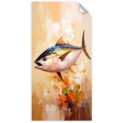 Selbstklebendes Poster – Wandsticker Fisch Meeresgemälde 60x120 cm
