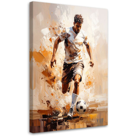 Modern Wandbild für Jungen Fußballspieler 40x60 cm (1/5)
