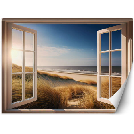 Fototapete Fensterblick Meeresstrand Natur 400x280 cm (1/5)