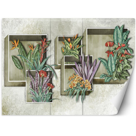 Fototapete Blumen Pflanzen Abstrakt 300x210 cm (1/5)