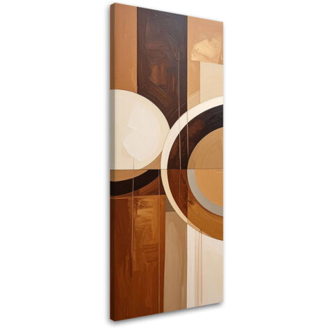 Wandbild Abstrakte geometrische Formen in Beige 30x90 cm (1/5)