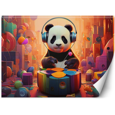 Fototapete Panda im Kopfhörer 200x140 cm (1/5)