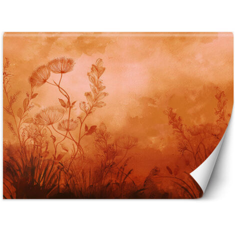 Fototapete Pflanzen Wiese Orange 150x105 cm (1/5)