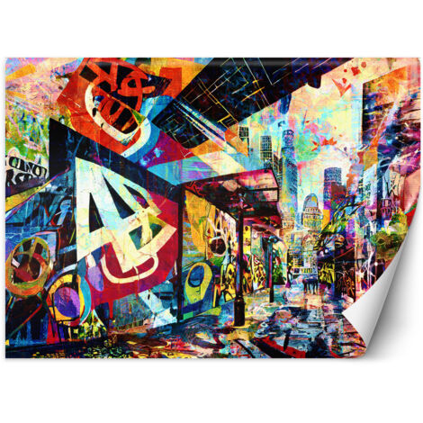 Fototapete Bunte Stadt 200x140 cm (1/5)