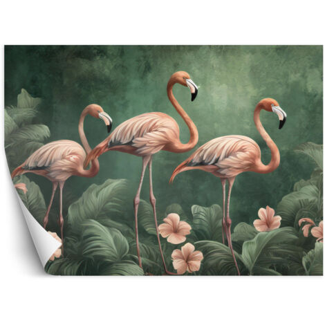Fototapete Flamingos Dschungel Tiere 250x175 cm (1/5)