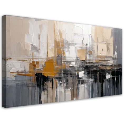Wandbild für das Schlafzimmer Abstrakte Komposition Beige 80x40 cm (1/5)