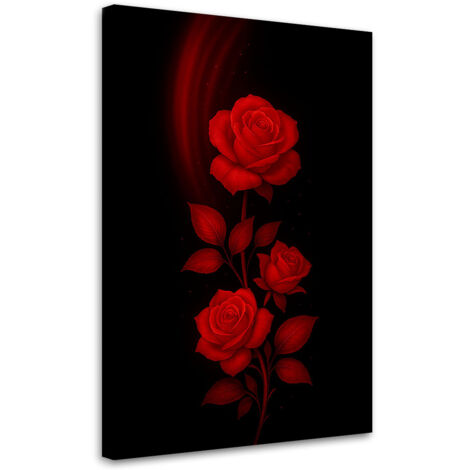 Wandbild Blumen Rote Rosen 40x60 cm