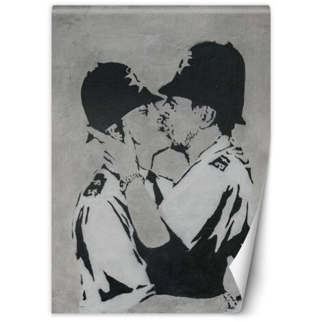 Fototapete Banksy Küssende Polizisten Graffiti 200x280 cm (1/5)