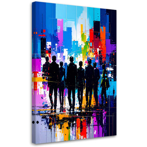 Wandbild Silhouetten Figuren Bunt Abstrakt 60x90 cm (1/5)