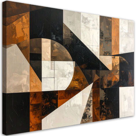 Wandbild Geometrische Abstraktion Textur braun 90x60 cm (1/5)