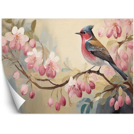 Fototapete Vögel Tiere Shabby Chic 350x245 cm (1/5)