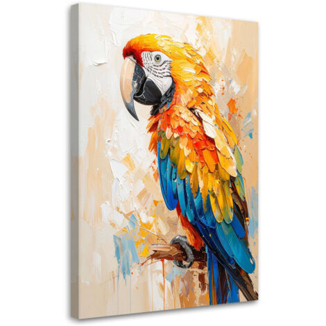 Wandbild modern für das Wohnzimmer Bunter Papagei 40x60 cm (1/5)