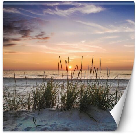 Fototapete, Strand, Meer, Sonnenuntergang – 150 x 150