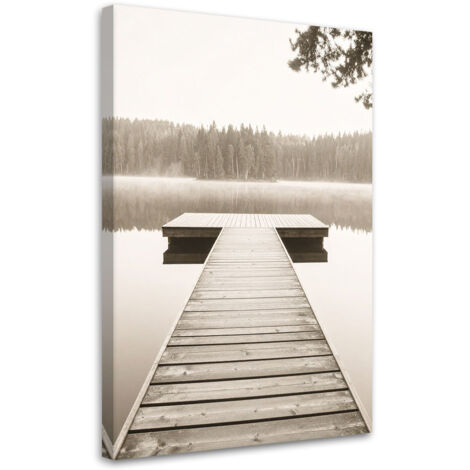 Wandbild Pier Seelandschaft Natur 40x60 cm (1/5)