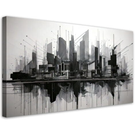 Wandbild Stadt Abstraktion Minimalismus Architektur 80x40 cm (1/5)