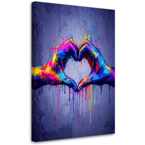 Wandbild Hände Liebe Straßenkunst Graffiti 70x100 cm (1/5)