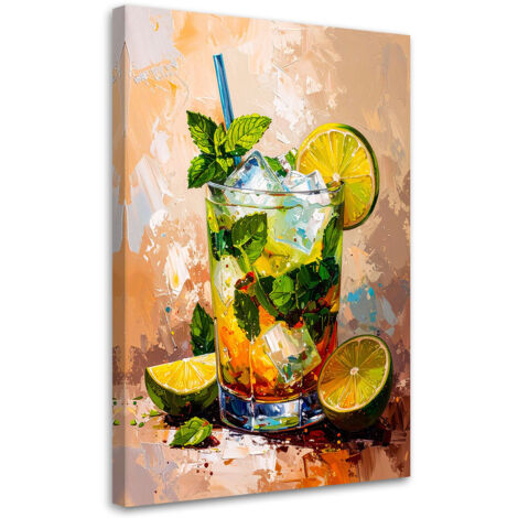 Wandbild Mojito Cocktail Getränk 40x60 cm