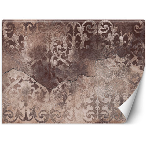 Fototapete Braunes Vintage-Ornament 400x280 cm (1/5)
