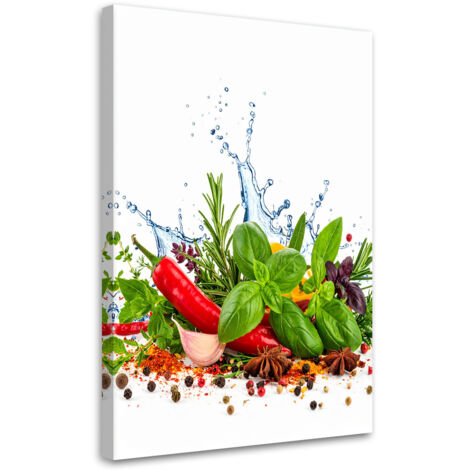 Wandbild Paprika Pfeffer Rosmarin 40x60 cm (1/5)